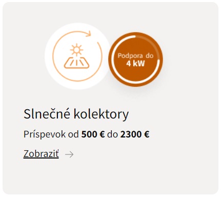 Dotácie slnečné kolektory