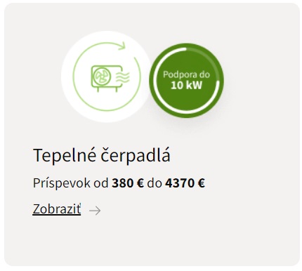Dotácie tepelné čerpadlá
